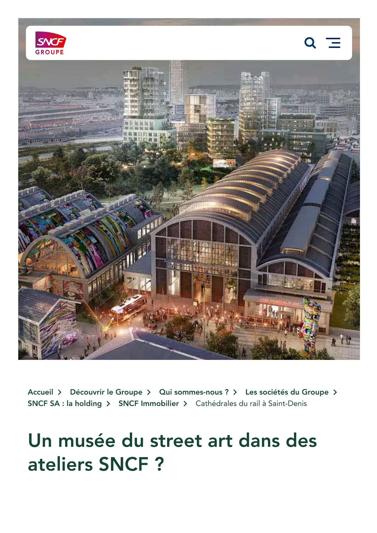 Un musée du street art dans des ateliers SNCF ? (SNCF) – 7 mars 2024