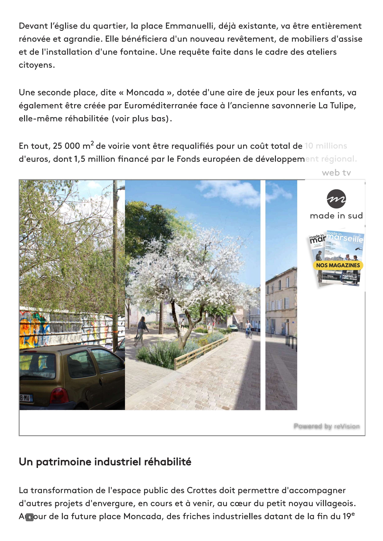 Le noyau villageois des Crottes va changer de visage en 2026 (Made in Marseille) – 7 avril 2025