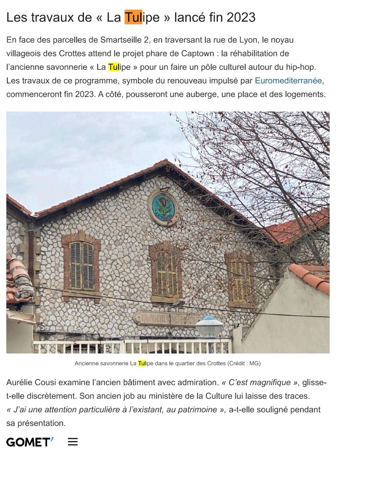 Aurélie Cousi présente les grands chantiers 2023 d'Euroméditerranée (Gomet') – 11 mars 2023