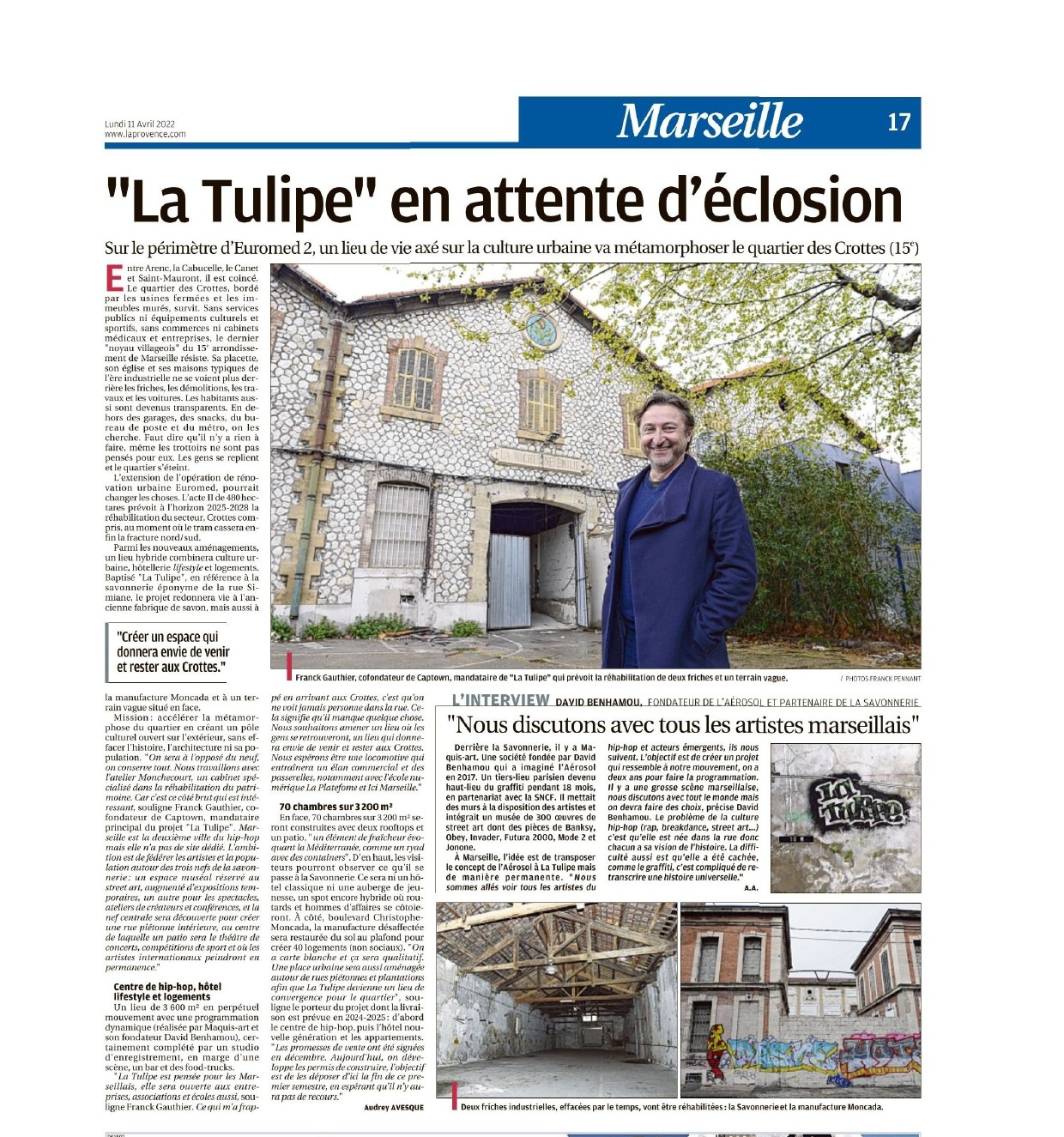"La Tulipe" en attente d'éclosion (La Provence) – 11 avril 2022