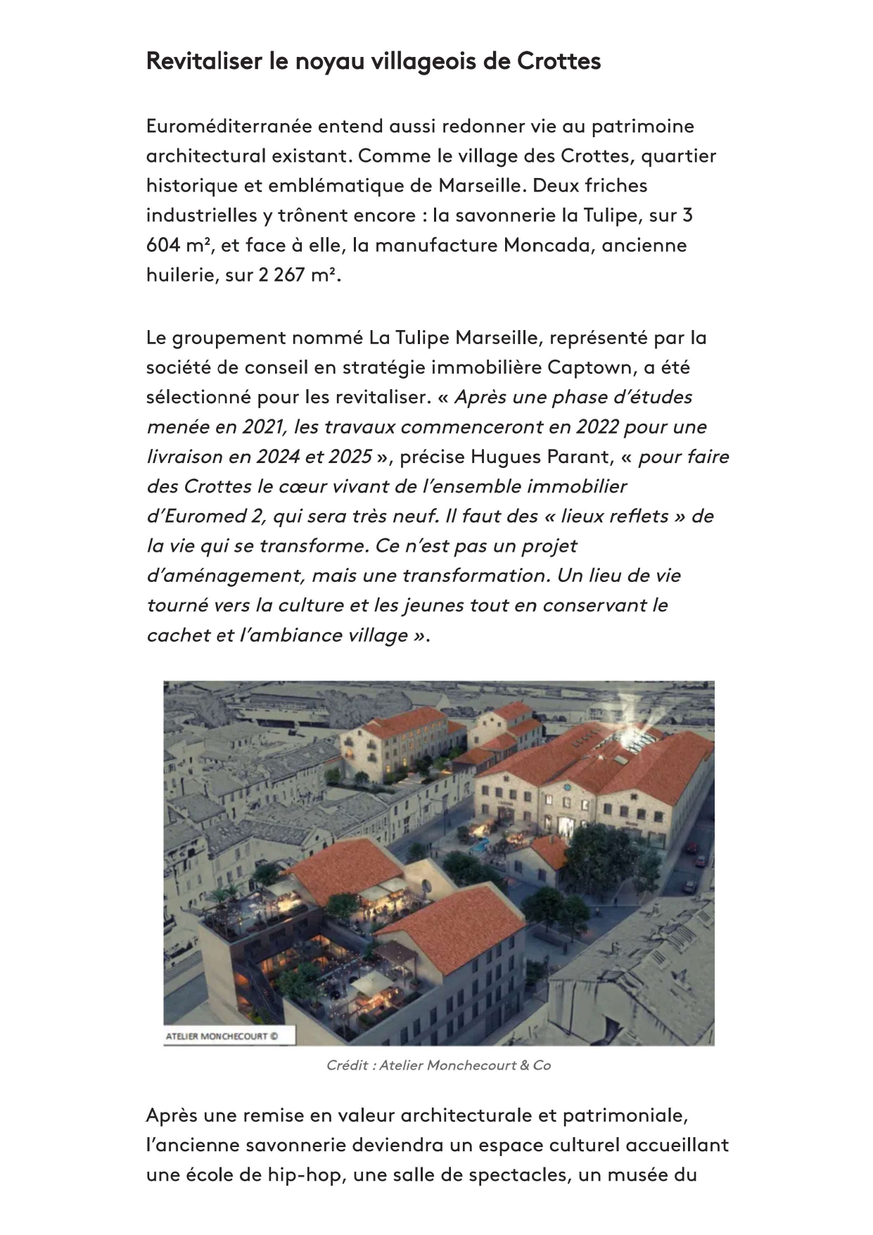 Carte interactive : Les grands chantiers lancés sur Euroméditerranée 2 (Made in Marseille) – 15 juillet 2021